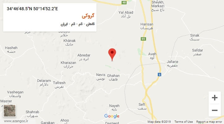 روستای گروکی بر روی نقشه