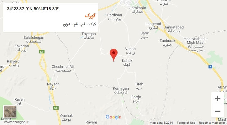 روستای گورک بر روی نقشه