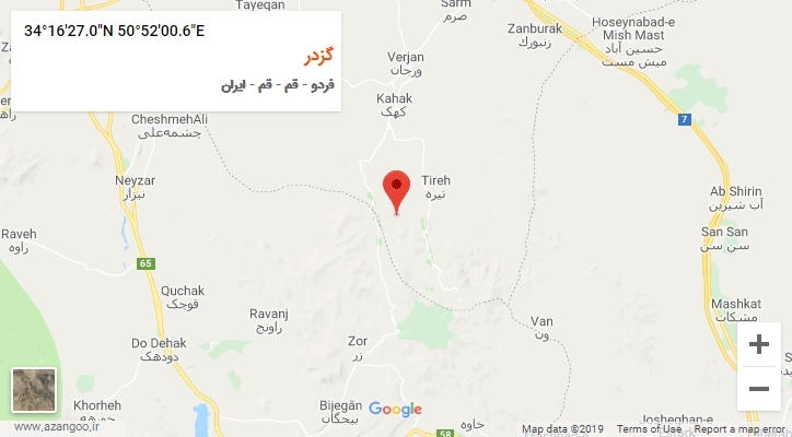 روستای گزدر بر روی نقشه