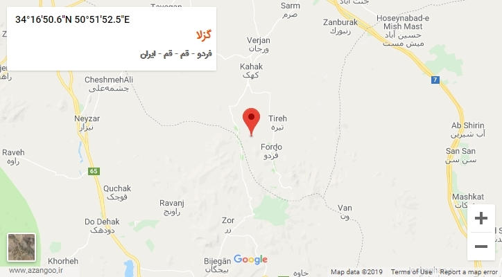 روستای گزلا بر روی نقشه