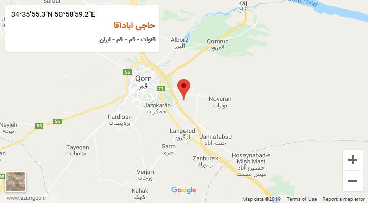 روستای حاجی آبادآقا بر روی نقشه