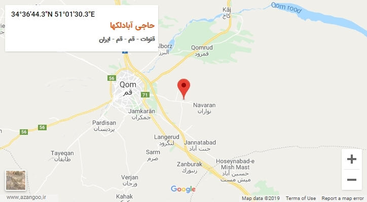روستای حاجی آبادلکها بر روی نقشه