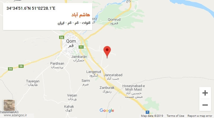 روستای هاشم آباد بر روی نقشه