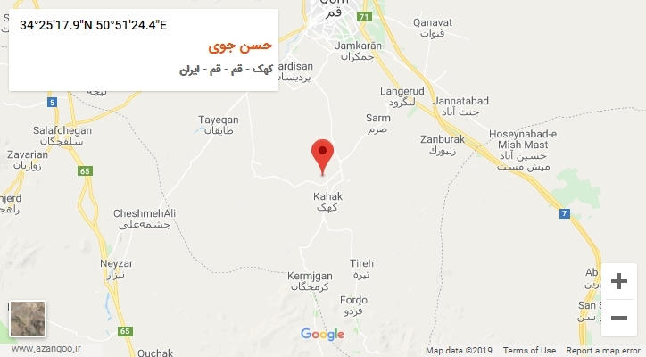 روستای حسن جوی بر روی نقشه