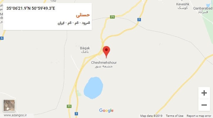 روستای حسنلی بر روی نقشه