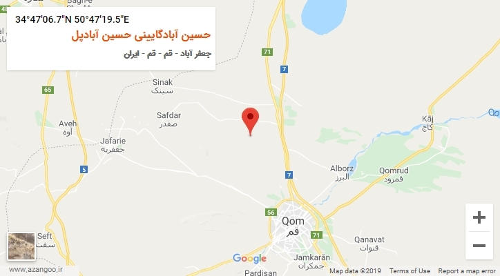 روستای حسین آبادگایینی حسین آبادپل بر روی نقشه