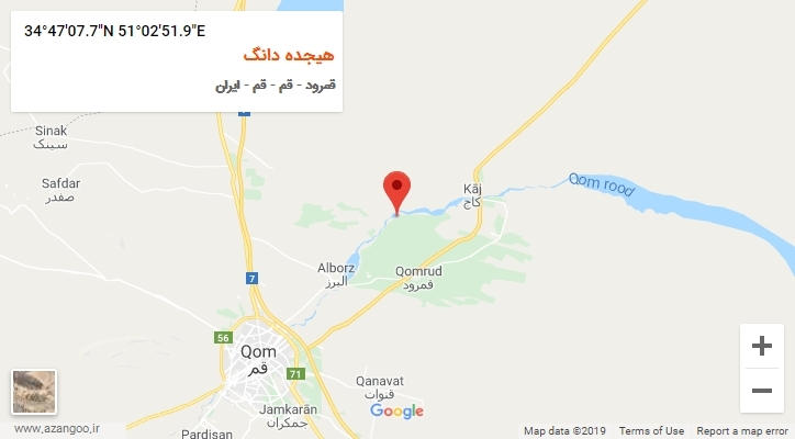 روستای هیجده دانگ بر روی نقشه