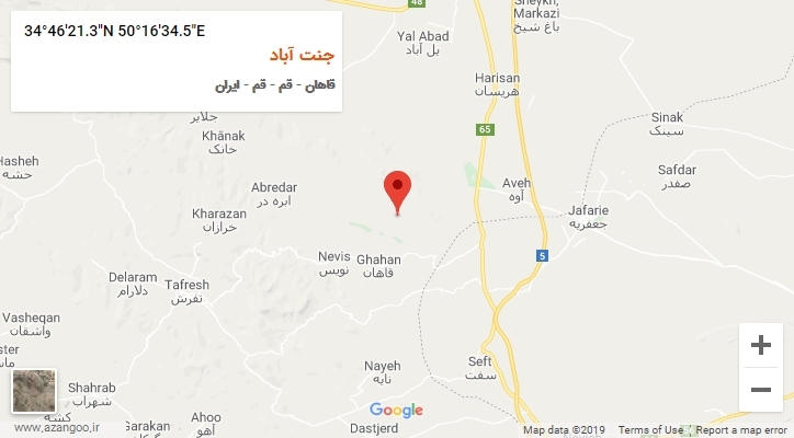 روستای جنت آباد بر روی نقشه