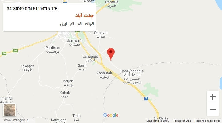 روستای جنت آباد بر روی نقشه