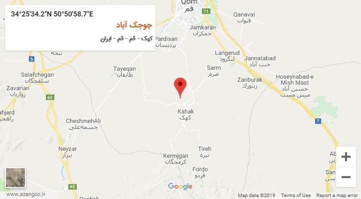 روستای جوجک آباد بر روی نقشه