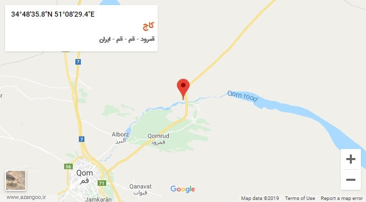 روستای کاج بر روی نقشه