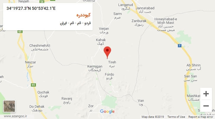 روستای کبوددره بر روی نقشه
