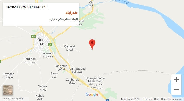 روستای خدرآباد بر روی نقشه