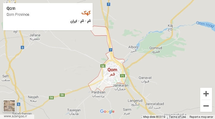 دهستان کهک بر روی نقشه