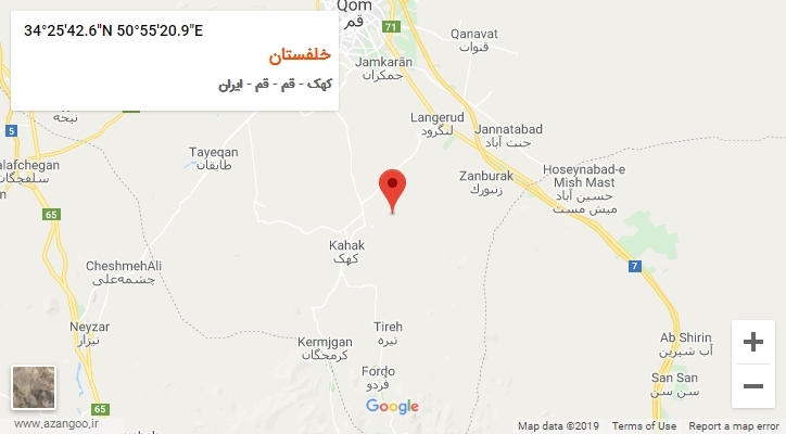 روستای خلفستان بر روی نقشه