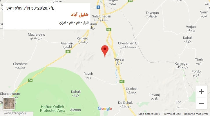 روستای خلیل آباد بر روی نقشه