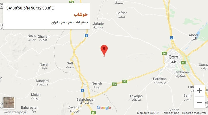 روستای خوشاب بر روی نقشه