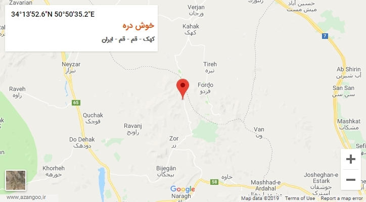 روستای خوش دره بر روی نقشه