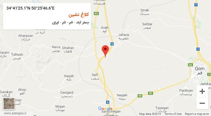 روستای کلاغ نشین بر روی نقشه