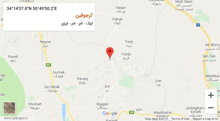 روستای کرجوقین بر روی نقشه