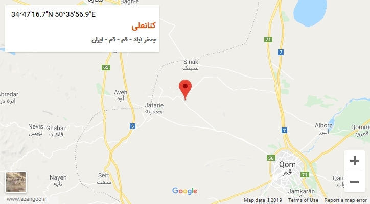 روستای کتانعلی بر روی نقشه