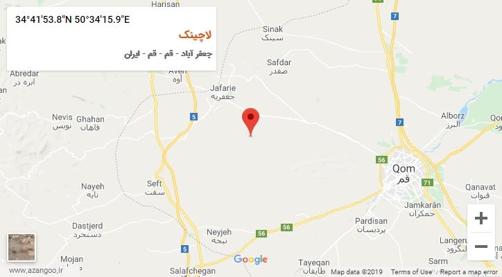 روستای لاچینک بر روی نقشه