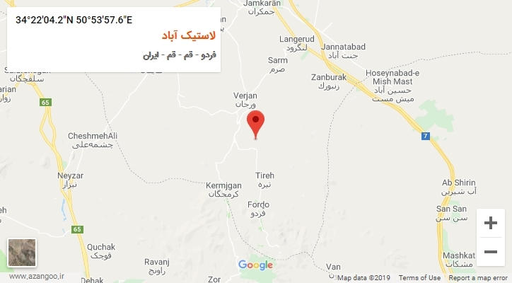 روستای لاستیک آباد بر روی نقشه