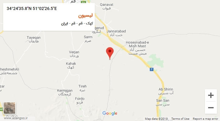 روستای لیسیون بر روی نقشه