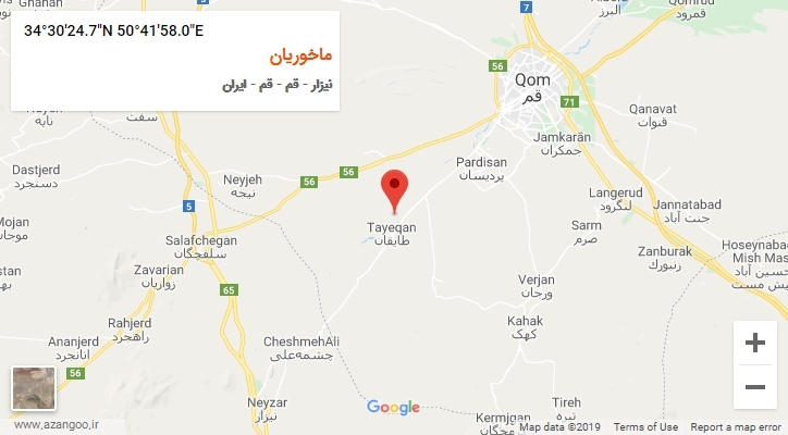 روستای ماخوریان بر روی نقشه
