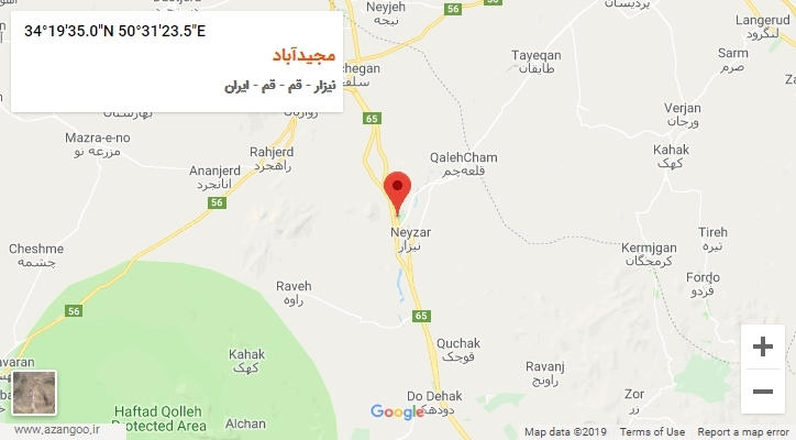 روستای مجیدآباد بر روی نقشه