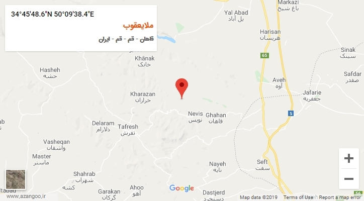 روستای ملایعقوب بر روی نقشه