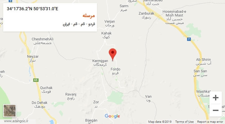 روستای مرسله بر روی نقشه