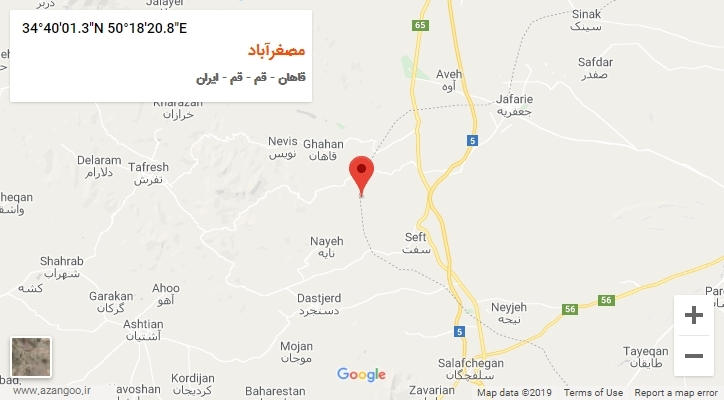 روستای مصغرآباد بر روی نقشه