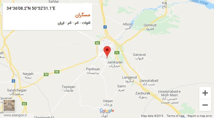 روستای مسگران بر روی نقشه