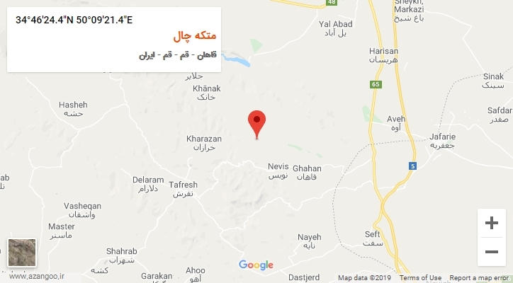 روستای متکه چال بر روی نقشه