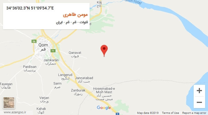روستای مومن طاهری بر روی نقشه