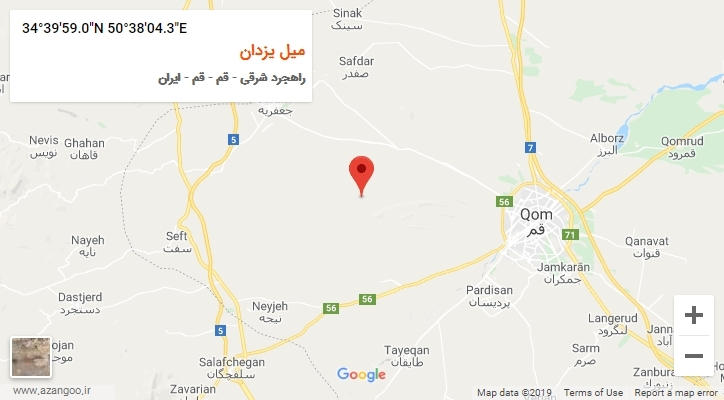روستای میل یزدان بر روی نقشه