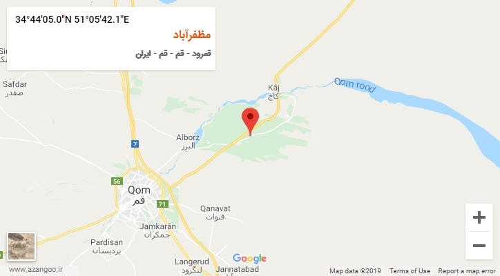 روستای مظفرآباد بر روی نقشه
