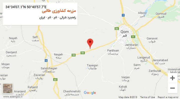روستای مزرعه کشاورزی طالبی بر روی نقشه