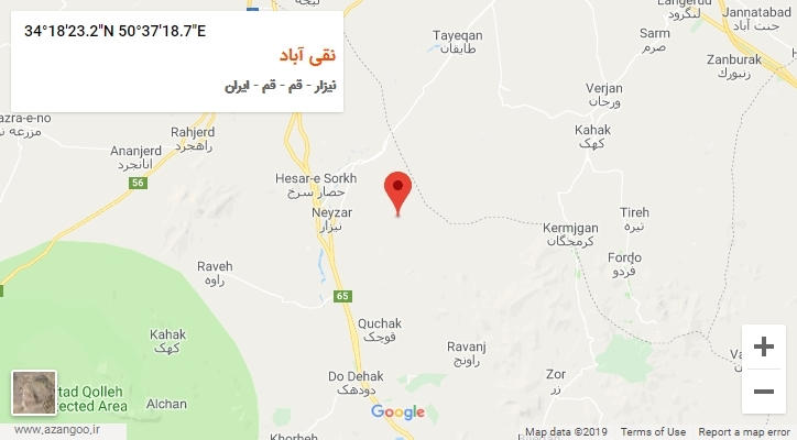 روستای نقی آباد بر روی نقشه