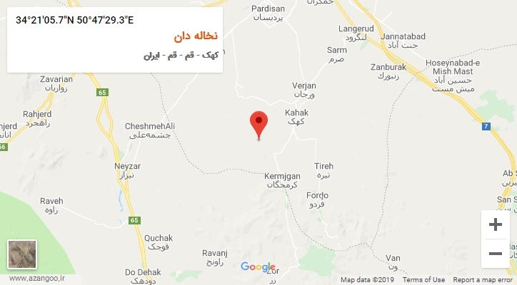 روستای نخاله دان بر روی نقشه