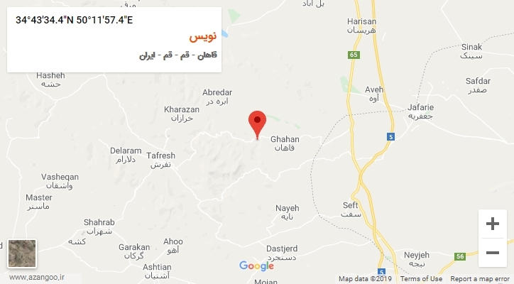 روستای نویس بر روی نقشه