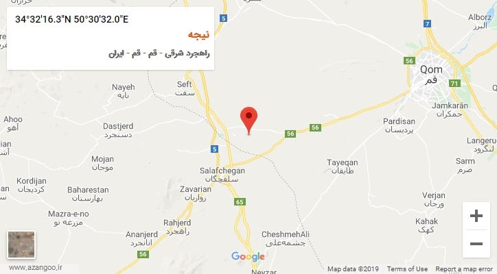 روستای نیجه بر روی نقشه