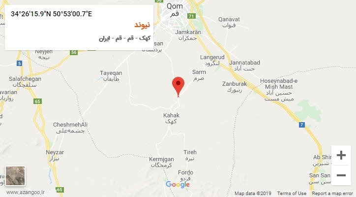 روستای نیوند بر روی نقشه