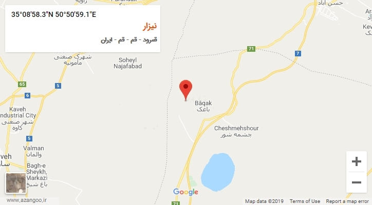 روستای نیزار بر روی نقشه