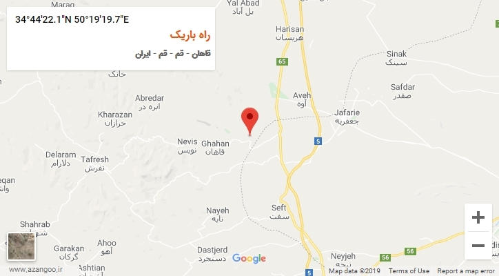 روستای راه باریک بر روی نقشه