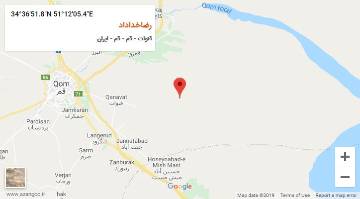 روستای رضاخداداد بر روی نقشه