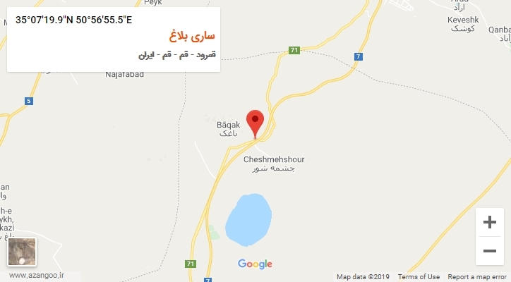روستای ساری بلاغ بر روی نقشه