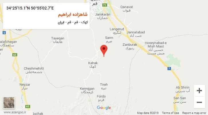روستای شاهزاده ابراهیم بر روی نقشه