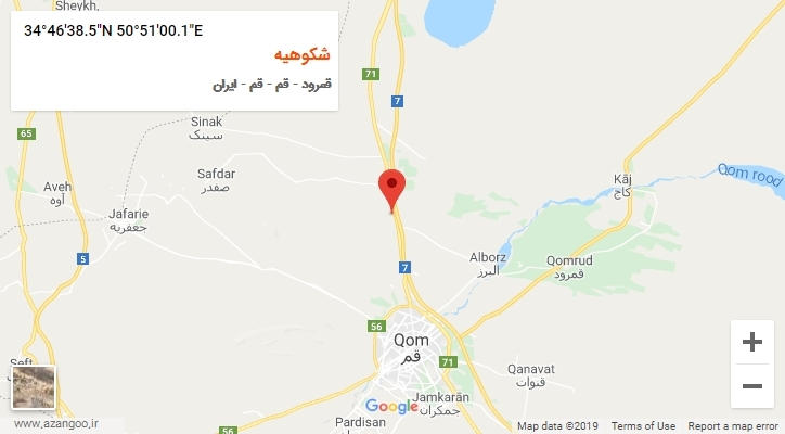 روستای شکوهیه بر روی نقشه